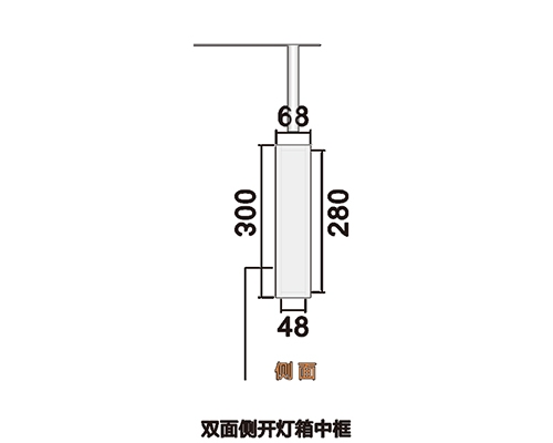 湖北双面侧开灯箱中框